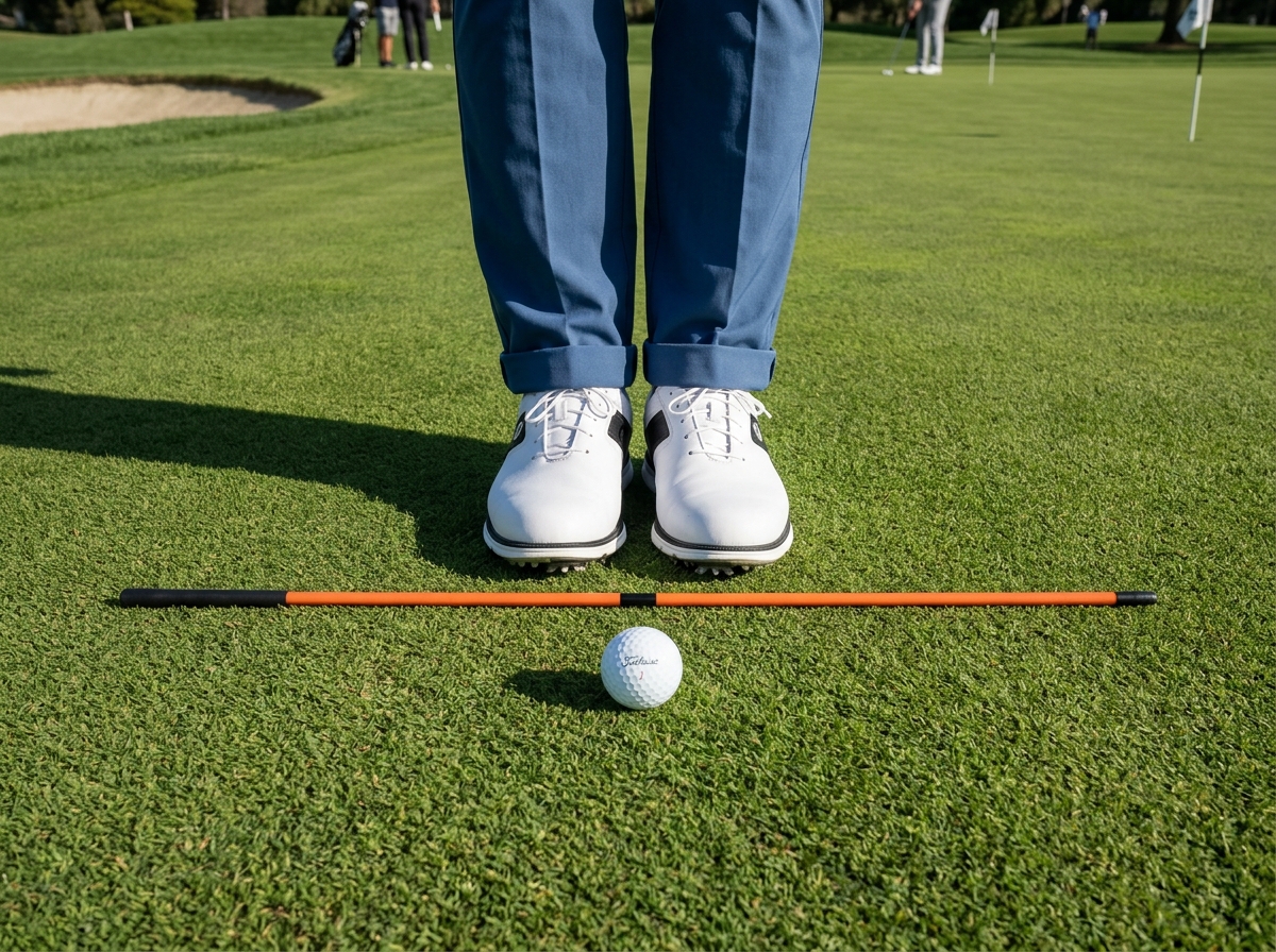 Step 1: Feet together centered on ball