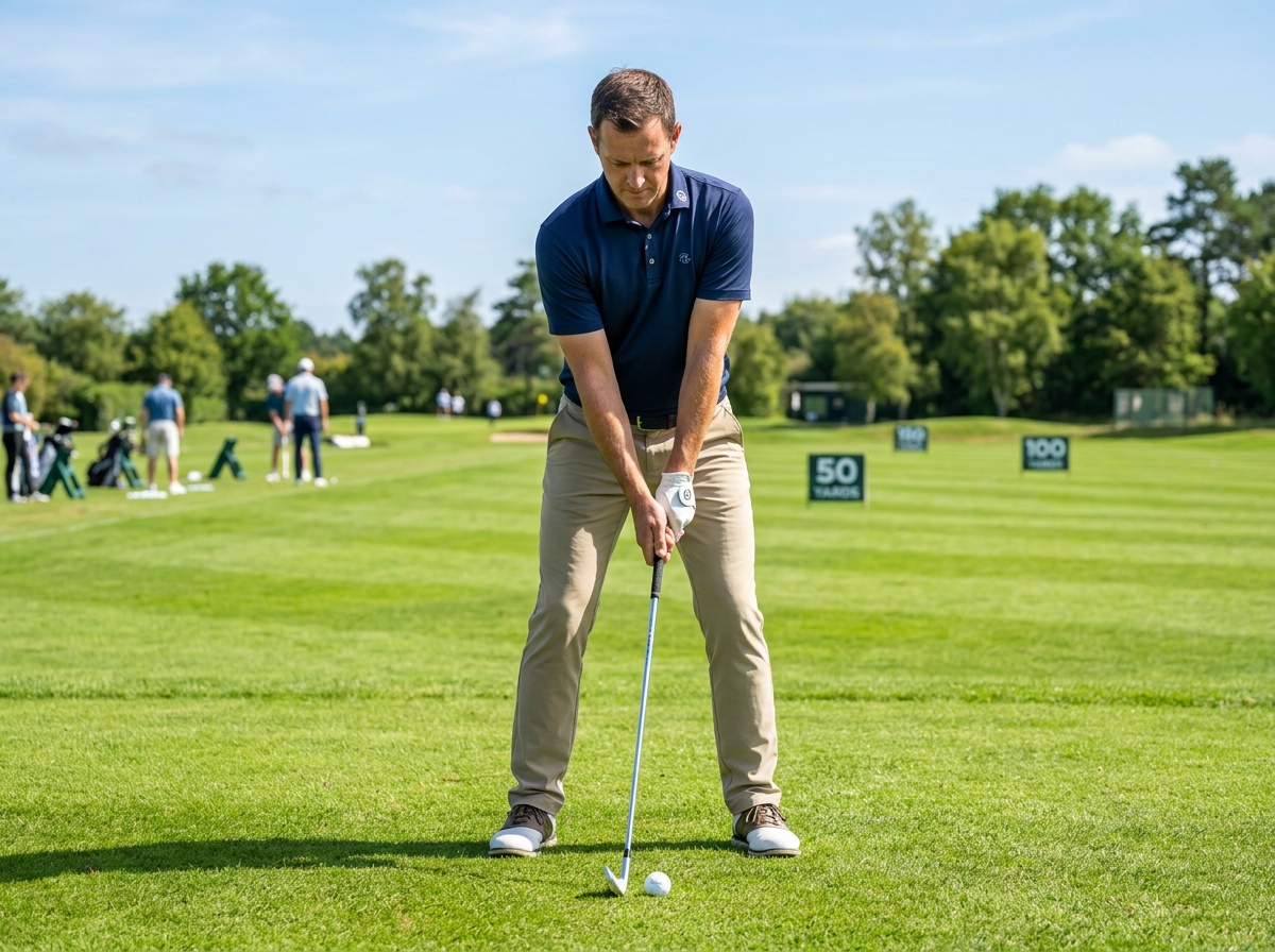 Mid iron ball position forward of center