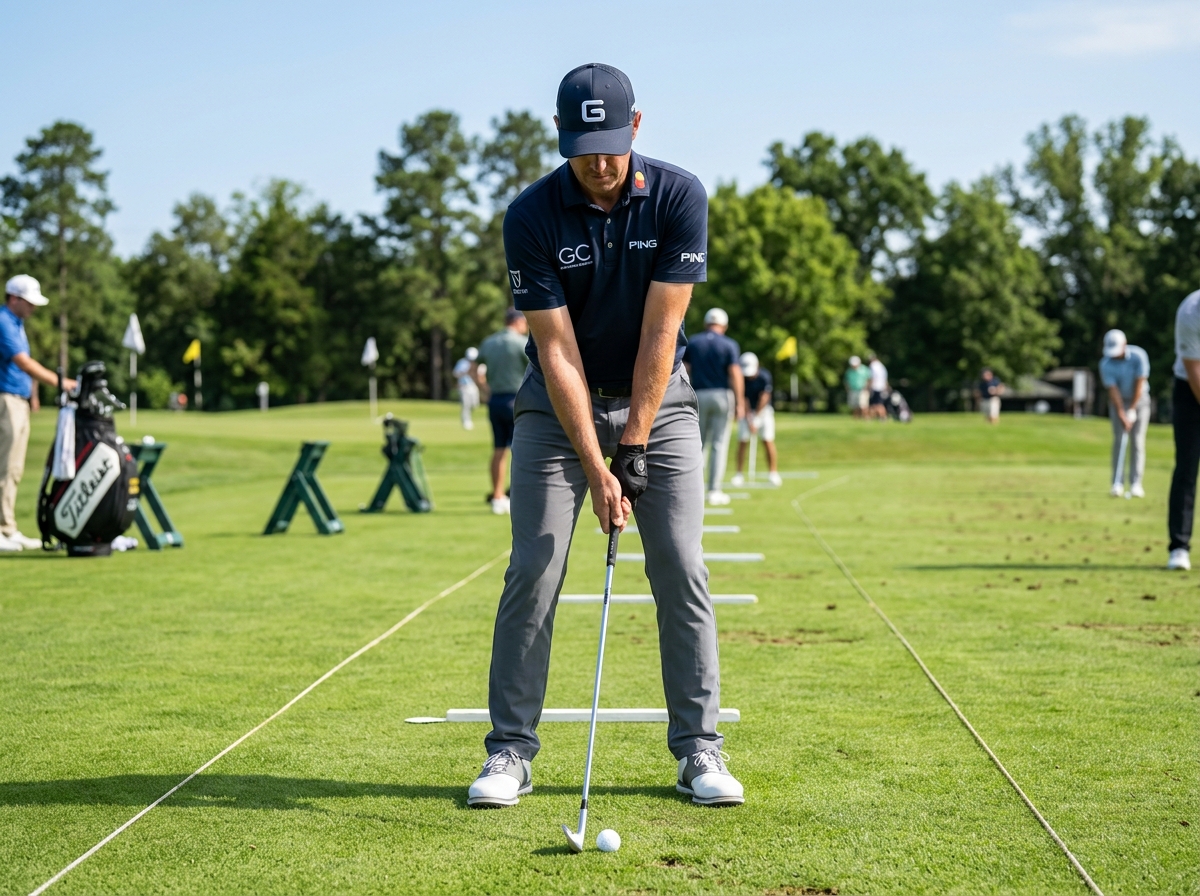 Wedge ball position dead center